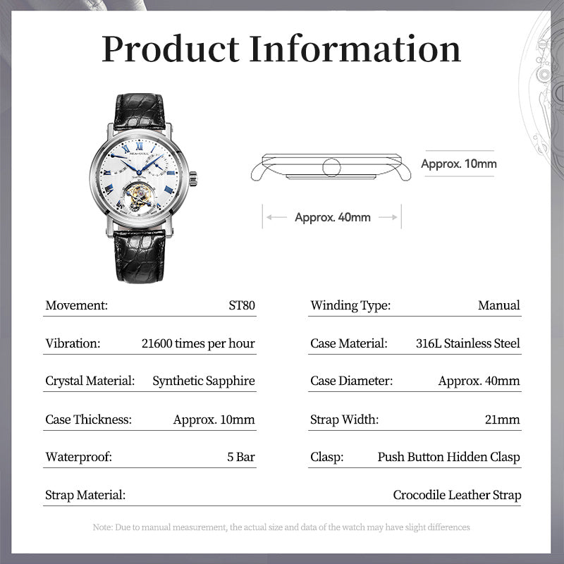 Tourbillon | Serie Heritage | Calendario | Indicador de Energía | 40mm