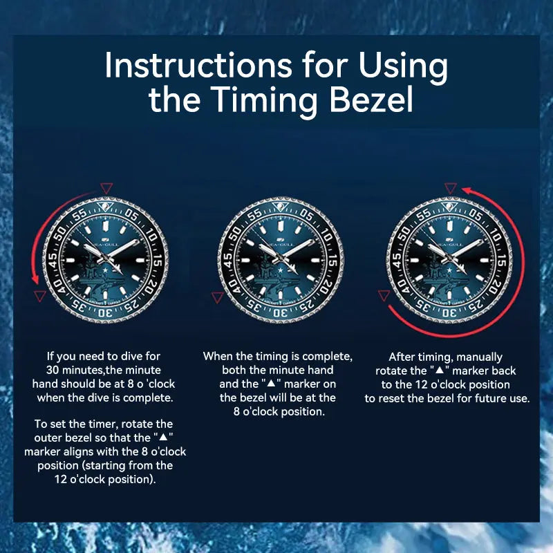 Ocean Series | 200M Waterproof | Dive Watch | 44mm Sea-Gull