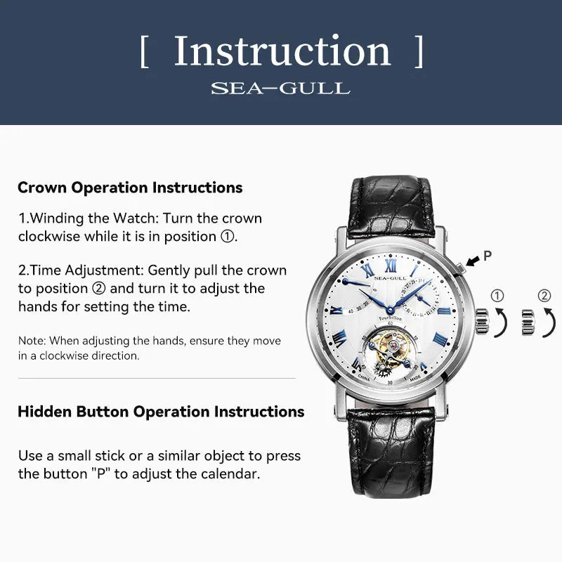 Tourbillon | Heritage Series | Calendar | Energy Indicator | 40mm Sea-Gull