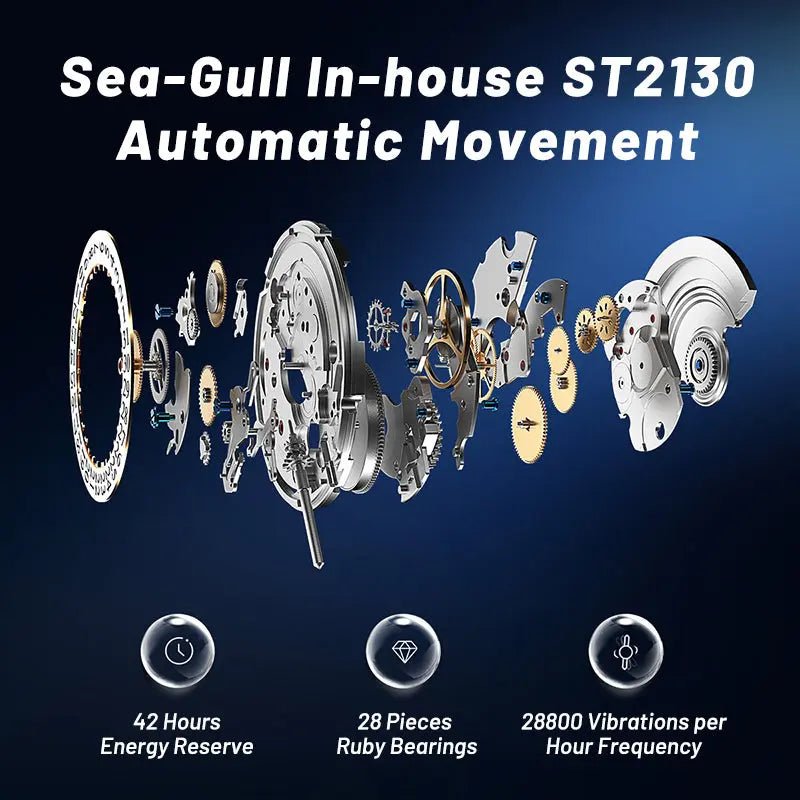 Ocean Series | 300M Waterproof | Dive | Luminous | Calendar | 41mm - Sea-Gull Watch Official Store