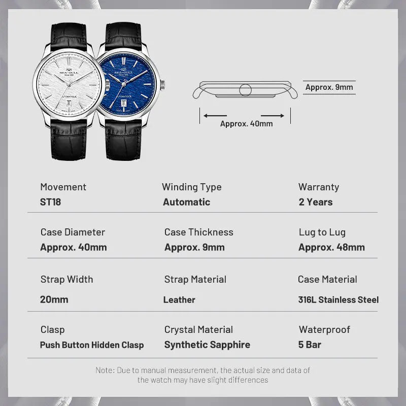 Extraordinary Series | Snowflake Dial | Calendar | 40mm Sea-Gull