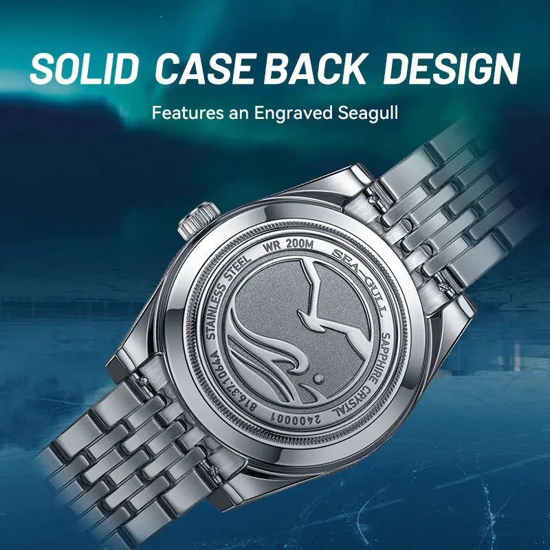 Ocean Series | 1984 Antarctic Expedition | 200m Waterproof | Calendar | Luminous | Dive | 40mm Sea-Gull