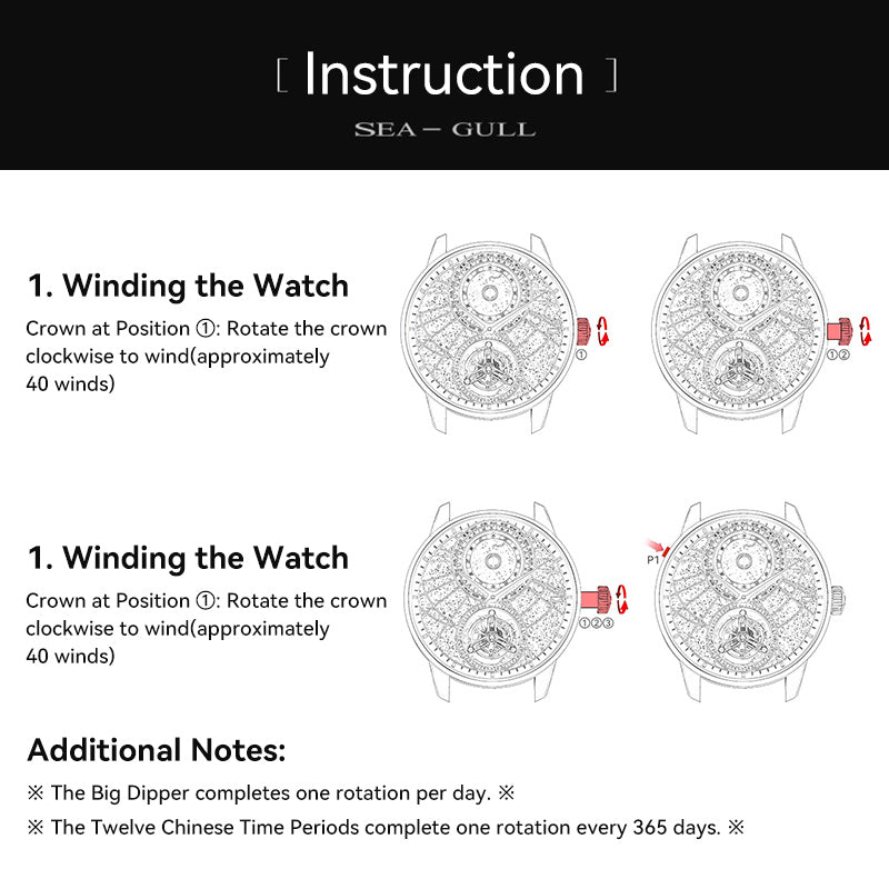 Tourbillon | Starry Sky Dial | Chinese Astronomical Calendar | 43mm Sea-Gull