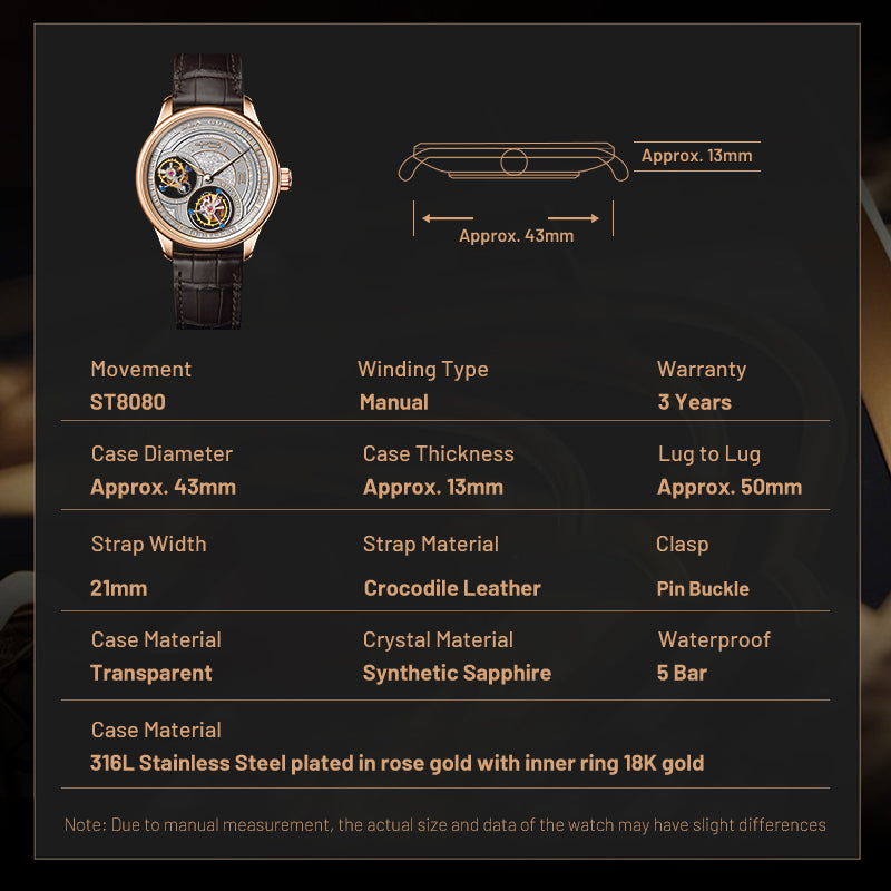 Double Tourbillon | Armillary | Vintage | 43mm Sea-Gull