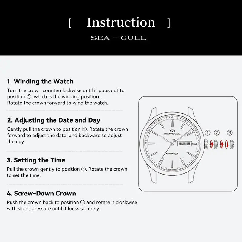 Ocean Series | Ceramic Bezel | Dual Calendar | 200m Waterproof | 44mm Sea-Gull