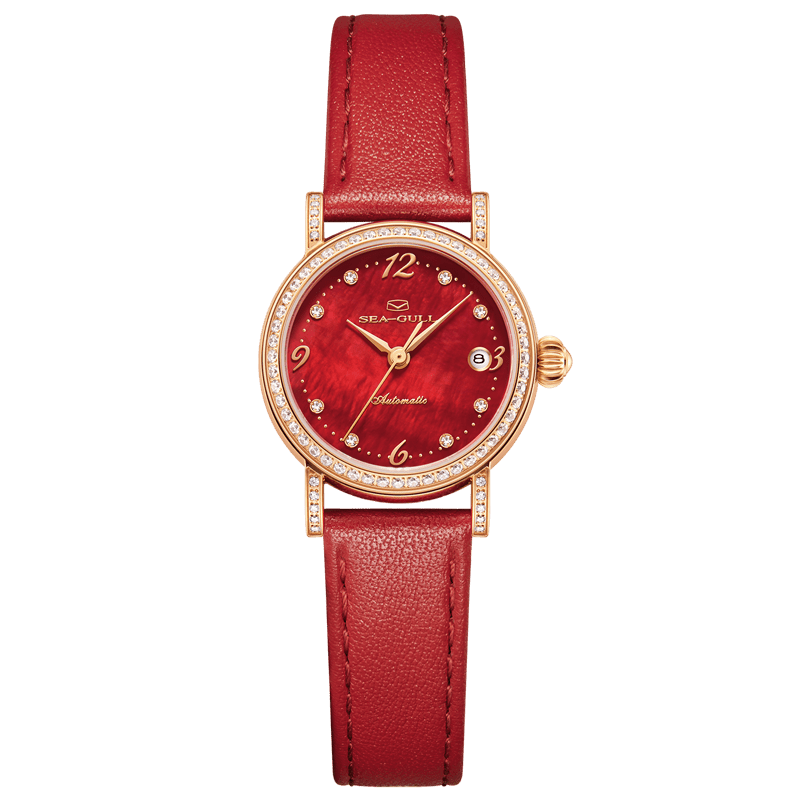 Red Mother-of-Pearl Dial | Small Dial Automatic Lady Watch | 27mm - Sea-Gull Watch Official Store
