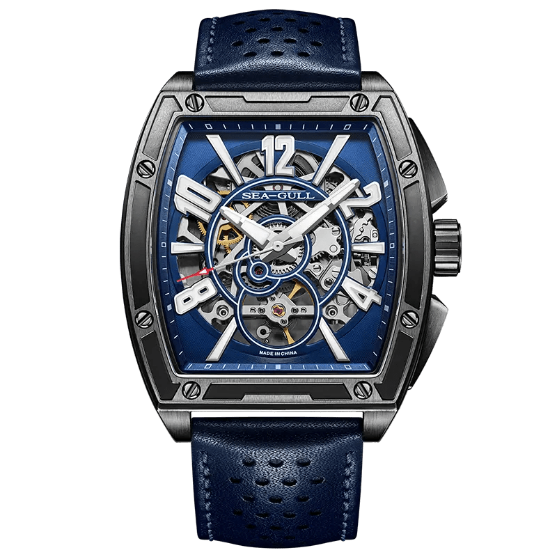 Serie Street Overlord | Cassa tonneau | scheletrato completo | 42mm Sea-Gull