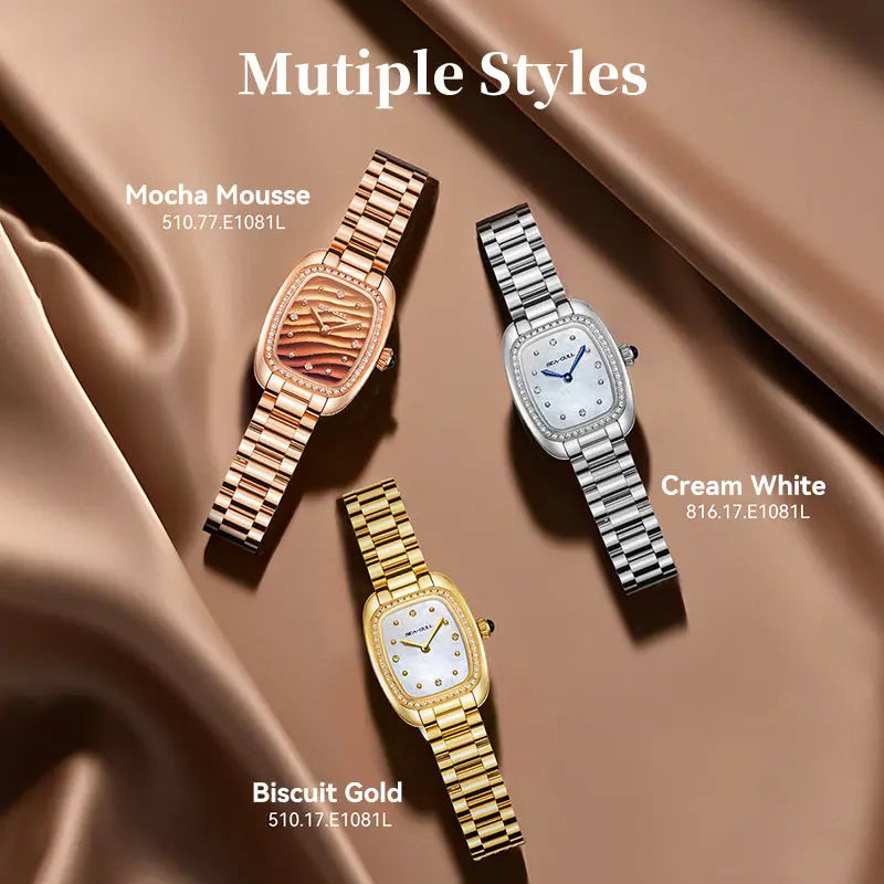 Time for Her Series | Mocha Retro | Quartz Movement | Square | 30mm Sea-Gull