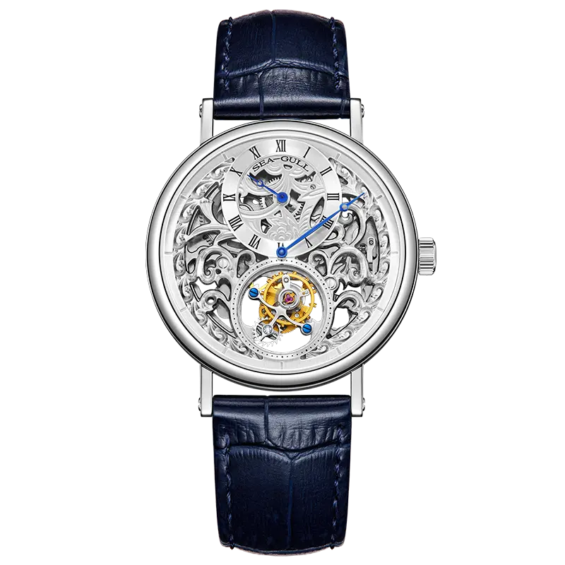 Eccentric Tourbillon | Hand-Chased Engraving | Vine-Patterned Dial | Skeleton | Regulator | 39mm Sea-Gull