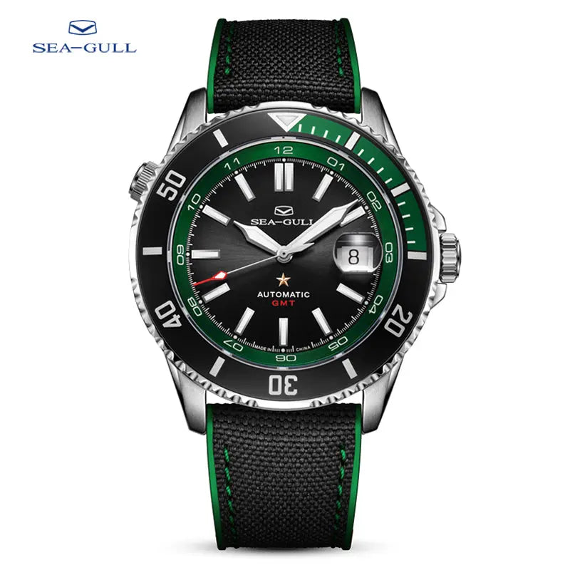 Ocean Series | Dual Time Zone | GMT | 200M Waterproof | Luminous | Calendar | 43.5mm Sea-Gull