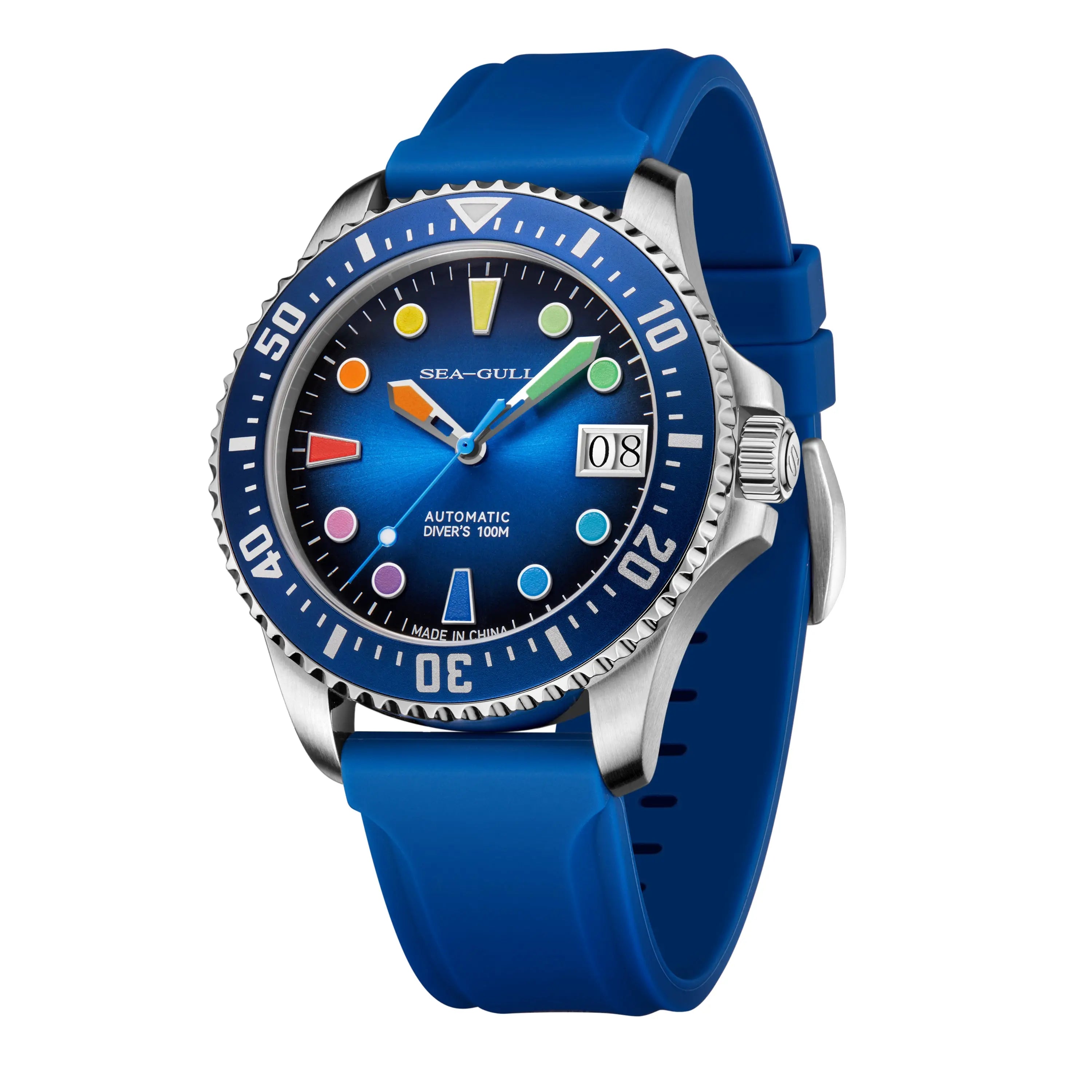 Ocean Series | 100m Waterproof | Colorful Markers | 44mm Sea-Gull