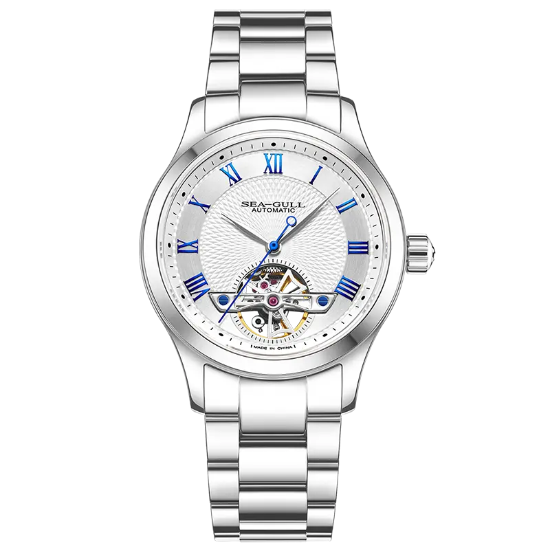 rim シーガル Sea-Gull Flywheel Watch | Guilloché Dial & Roman Numerals | 39mm