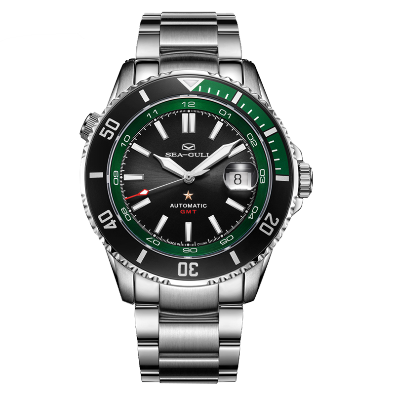 Serie Oceánica | Doble Zona Horaria | GMT | 200M Impermeable | Luminiscente | Calendario | 43.5mm