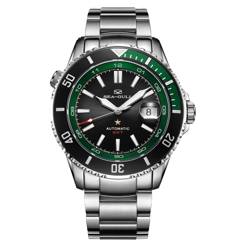 Ocean Series | Dual Time Zone | GMT | 200M Waterproof | Luminous | Calendar | 43.5mm Sea-Gull