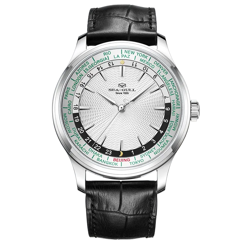 GMT Watch | World Time | Sub Second Dial | 41mm Sea-Gull Watch Official Store