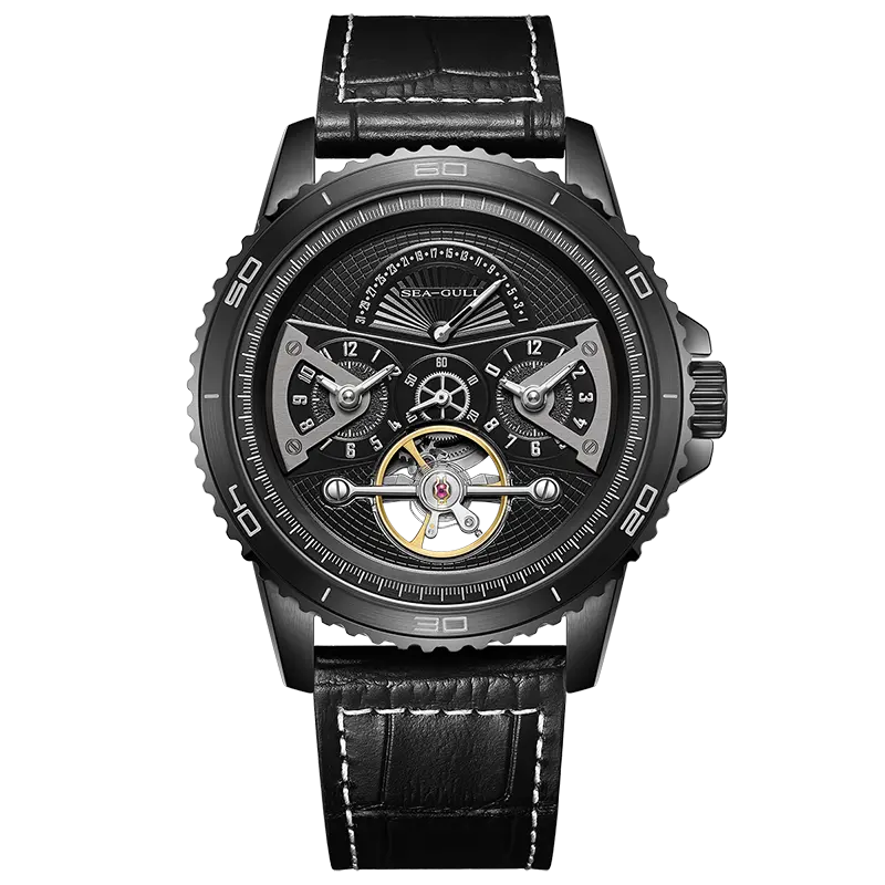 Dual Time Zone | GMT | Retrograde Calendar | Flywheel | 44mm Sea-Gull