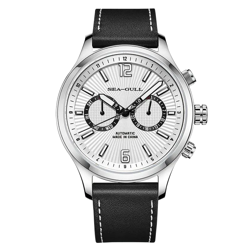 Dual Time Zone | GMT | Pilot | Panda Eye | Luminous | Calendar | 42mm Sea-Gull