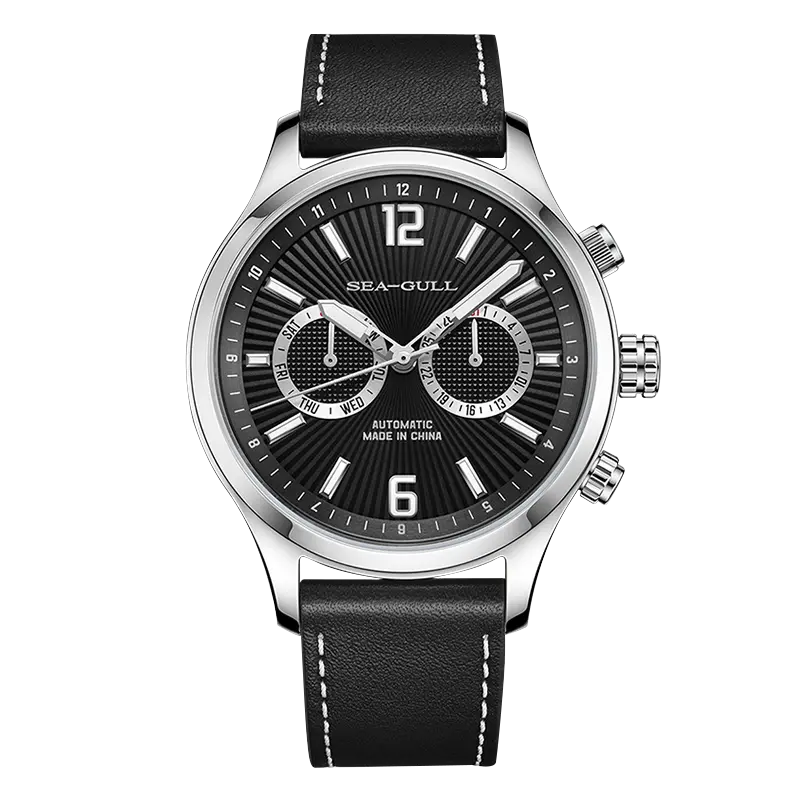 Dual Time Zone | GMT | Pilot | Panda Eye | Luminous | Calendar | 42mm Sea-Gull