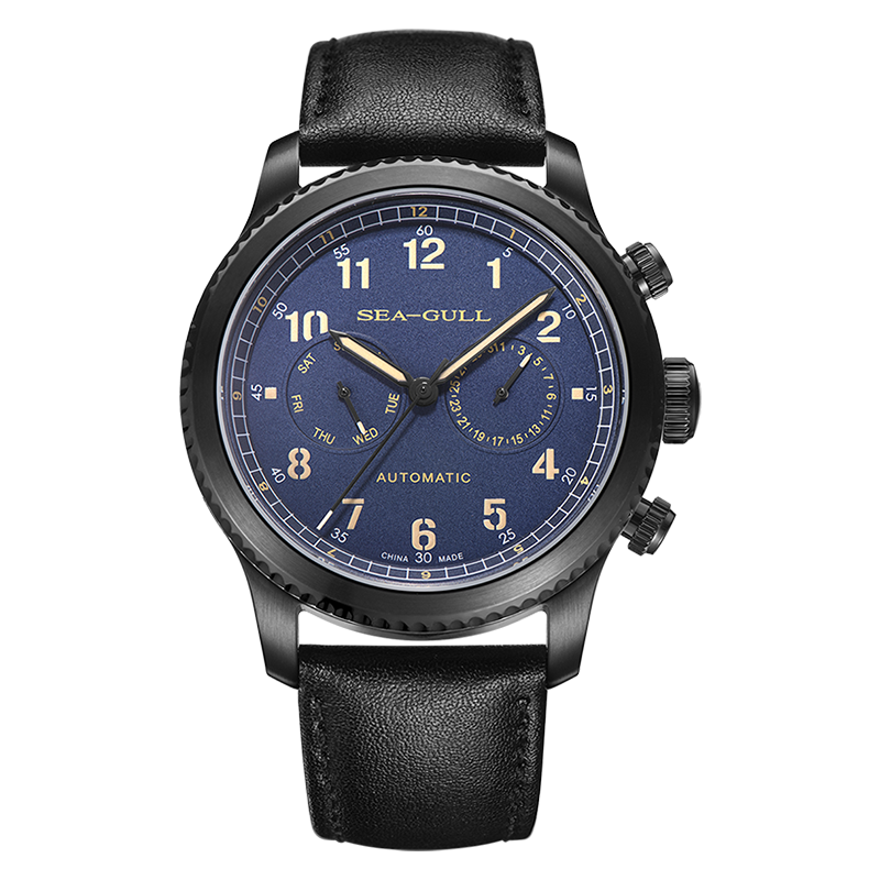 Pilot | Complete Calendar | Leather Strap | 43mm