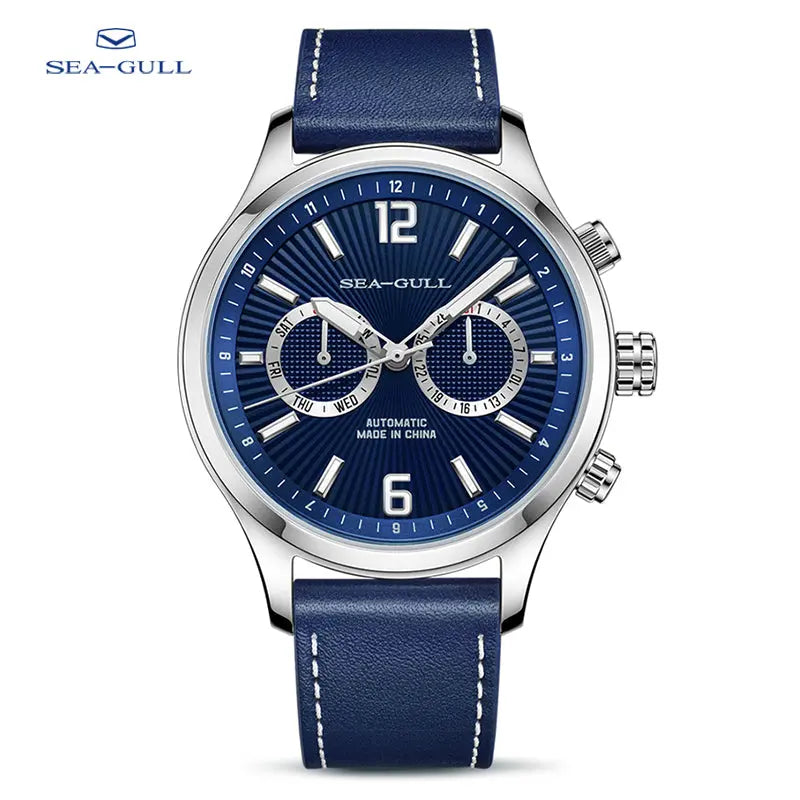 Dual Time Zone | GMT | Pilot | Panda Eye | Luminous | Calendar | 42mm Sea-Gull