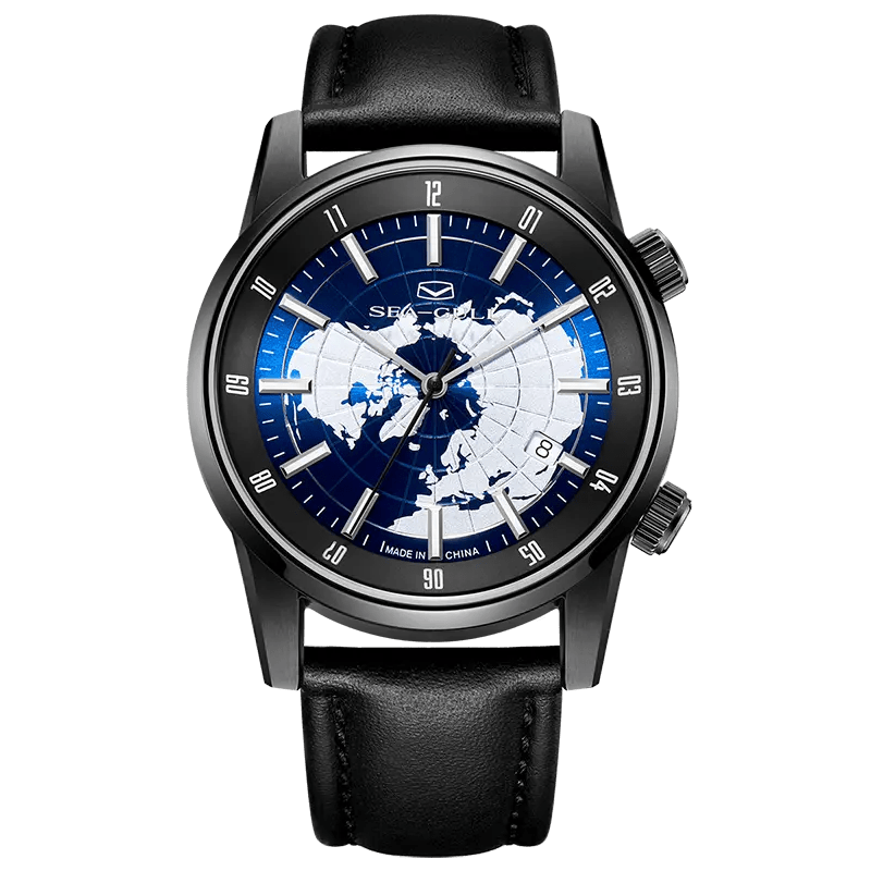GMT | Double fuseau horaire | Calendrier | 40 mm Sea-Gull