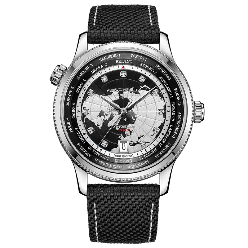 GMT | World Time | Dual Time Zone | Calendar | 41mm Sea-Gull