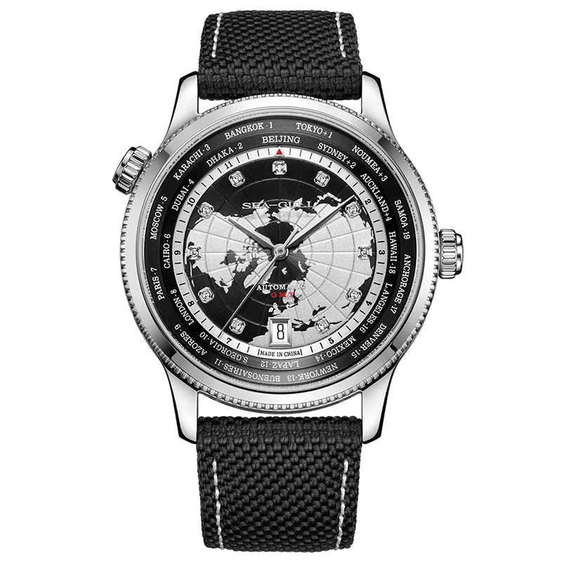 GMT | World Time | Dual Time Zone | Calendar | 41mm - Sea-Gull Watch Official Store