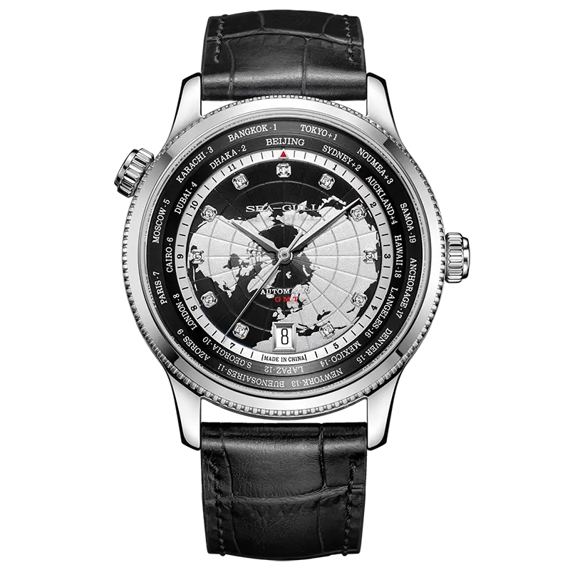 GMT | World Time | Dual Time Zone | Calendar | 41mm Sea-Gull
