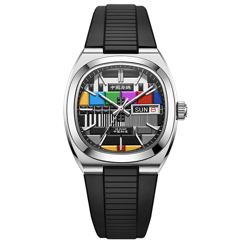 Vintage | Retro TV | Tonneau | Calendar | Silicone version | 36mm - Sea-Gull Watch Official Store