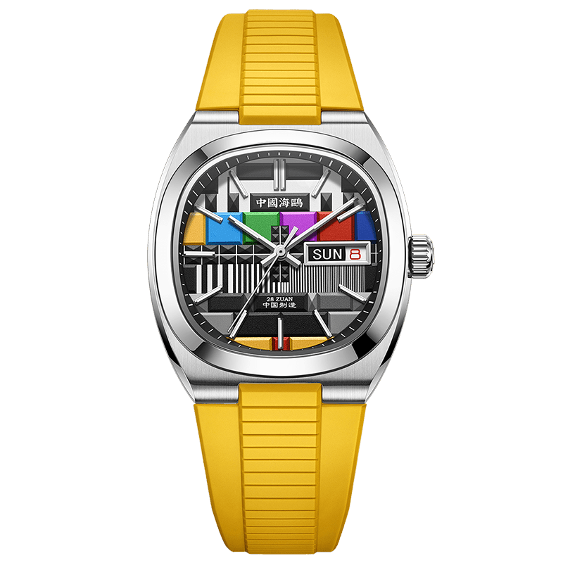 Vintage | Retro TV | Tonneau | Calendar | Silicone version | 36mm - Sea-Gull Watch Official Store
