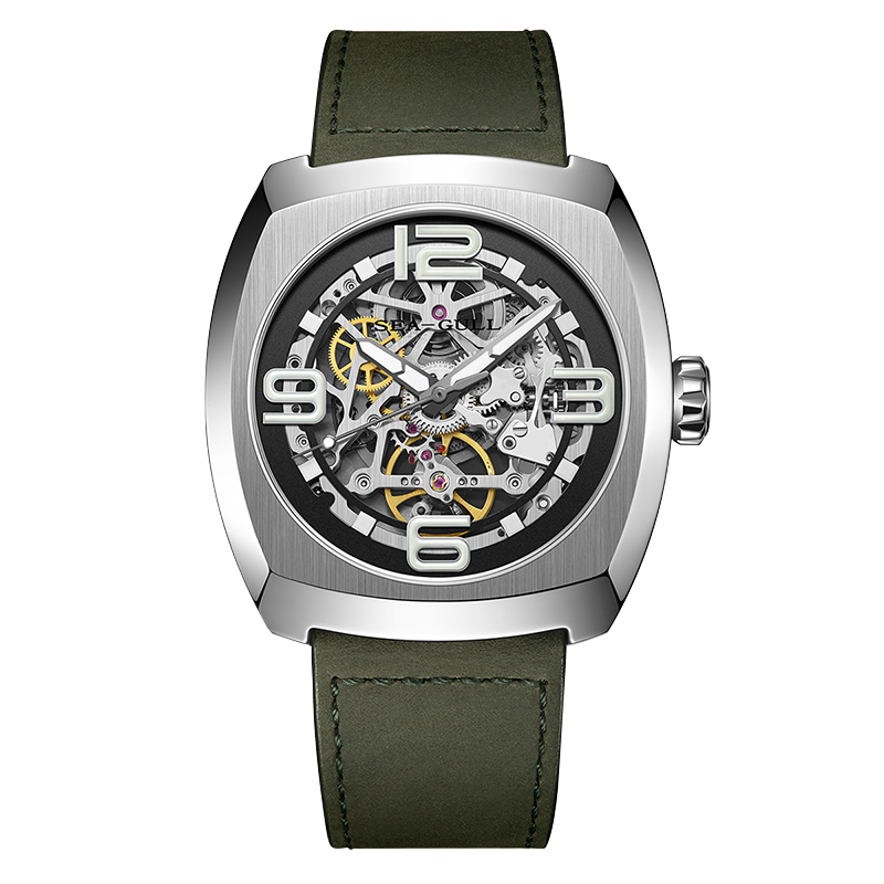 Straßenoberhaupt | Leuchtend | Skelett | Tonneau | 46mm
