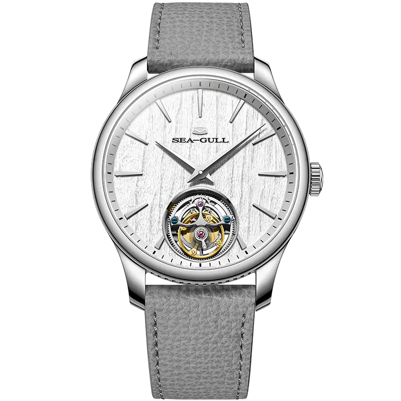 Ultra-thin Automatic Tourbillon | 9.35mm Thickness | Chinese Guqin Texture Dial | 42mm Sea-Gull