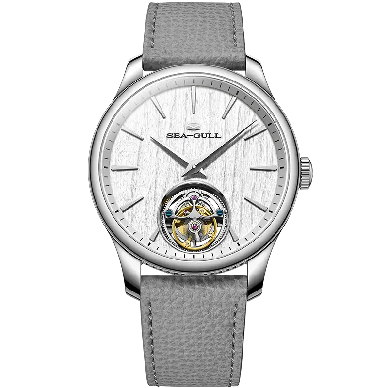 Ultra-thin Automatic Tourbillon | 9.35mm Thickness | Chinese Guqin Texture Dial | 42mm Sea-Gull