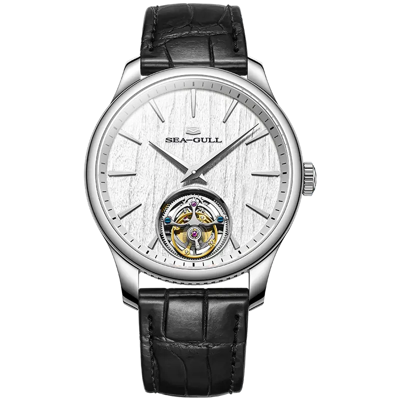 Ultra-thin Automatic Tourbillon | 9.35mm Thickness | Chinese Guqin Texture Dial | 42mm Sea-Gull