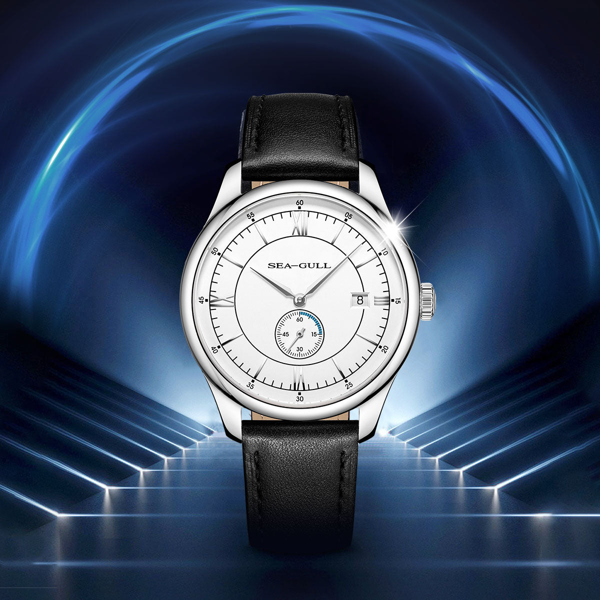 Vintage | Calendar | Roman Markers | Business | 41mm Sea-Gull