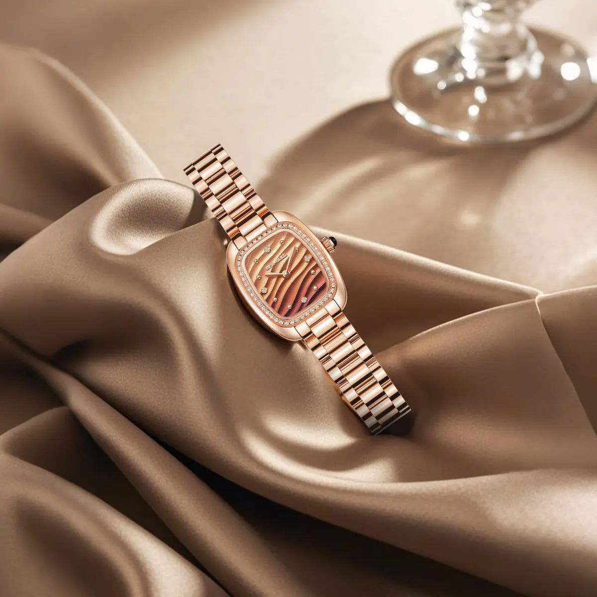 Time for Her Series | Mocha Retro | Quartz Movement | Square | 30mm Sea-Gull