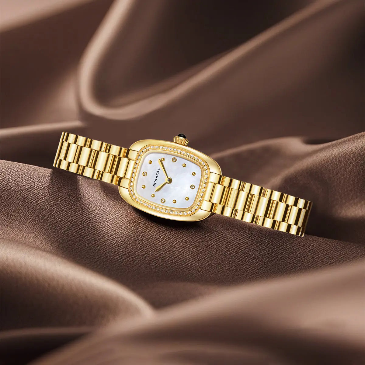 Time for Her Series | Mocha Retro | Quartz Movement | Square | 30mm Sea-Gull