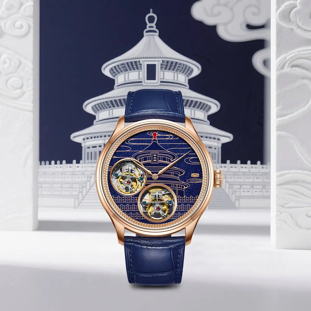 Double Tourbillon | Starry Sky Dial | Temple of Heaven Edition | 43mm - Sea-Gull Watch Official Store