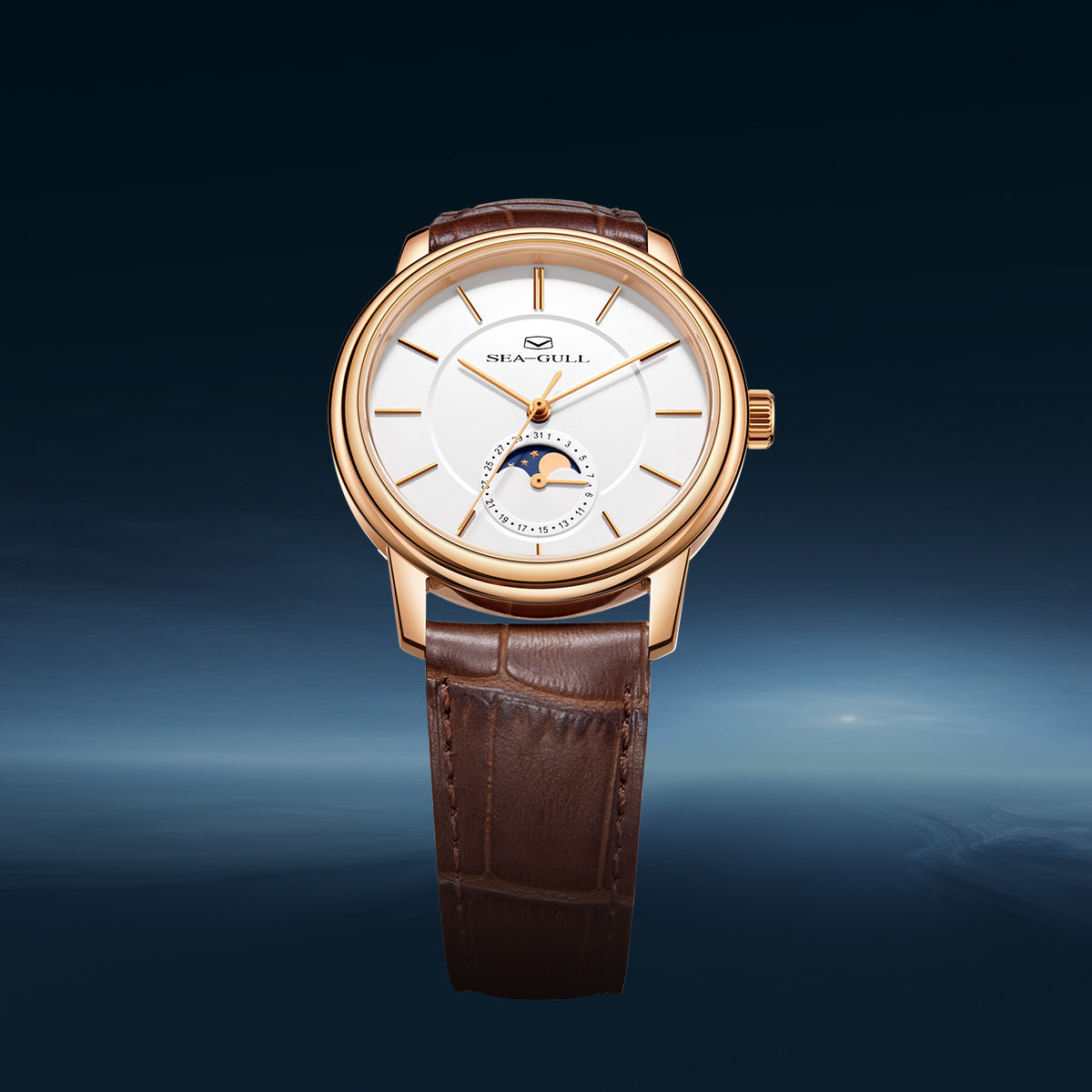 Moon Phase | Sub-dial | Business | Ultra-thin | 38mm Sea-Gull