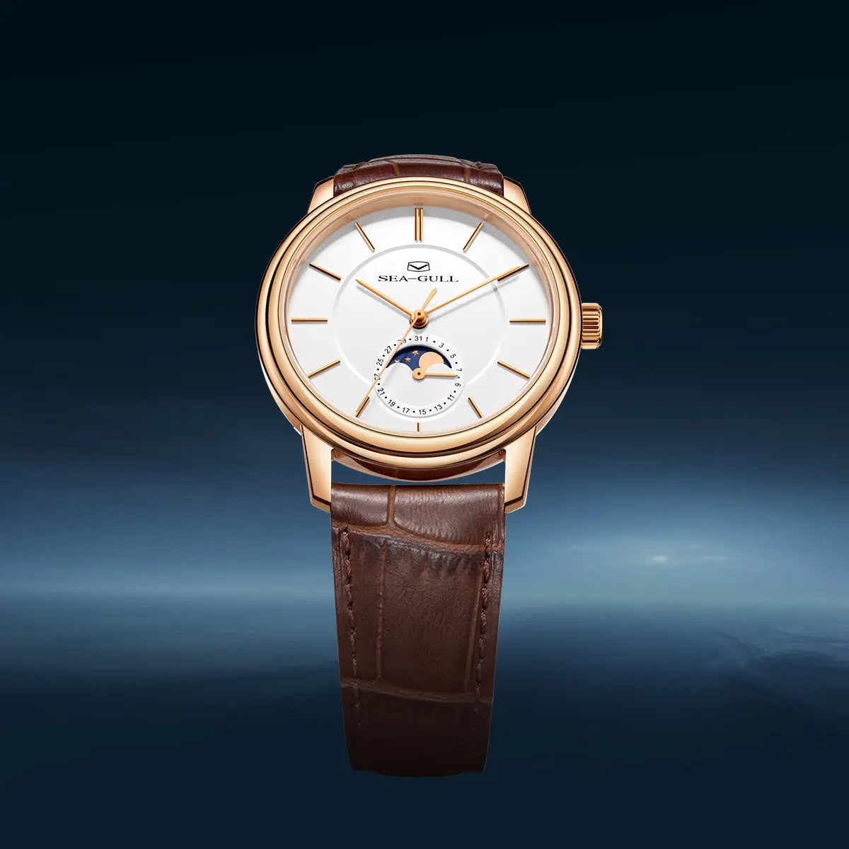 Moon Phase | Sub-dial | Business | Ultra-thin | 38mm Sea-Gull