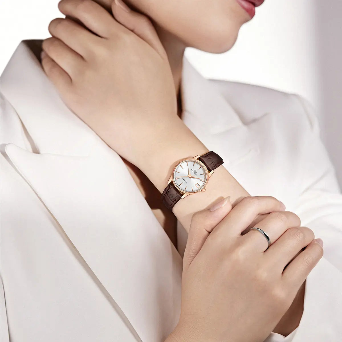 Couple Watch | 18K Gold-plated | Business | Calendar | 38mm/31mm Sea-Gull Watch Official Store