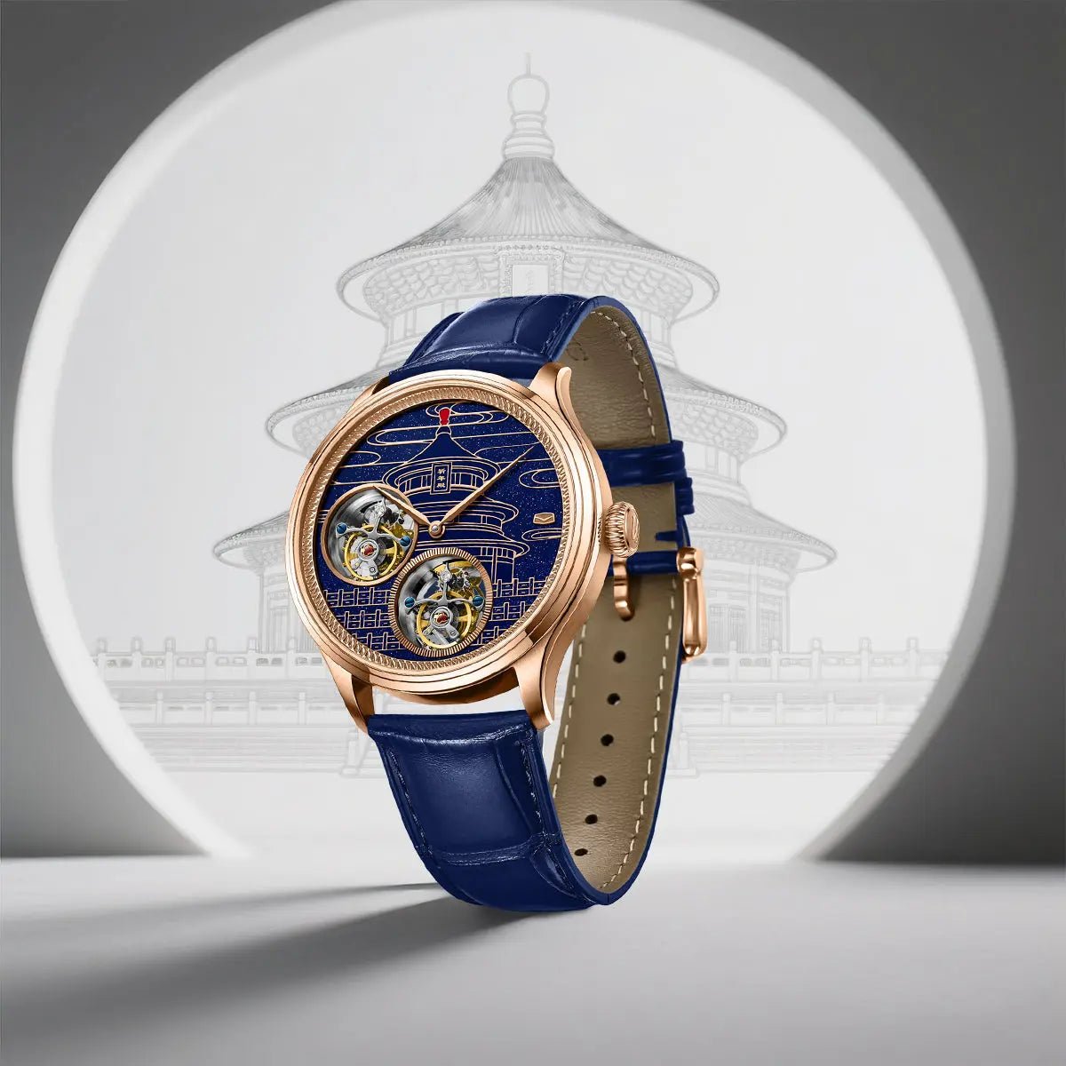 Double Tourbillon | Starry Sky Dial | Temple of Heaven Edition | 43mm - Sea-Gull Watch Official Store