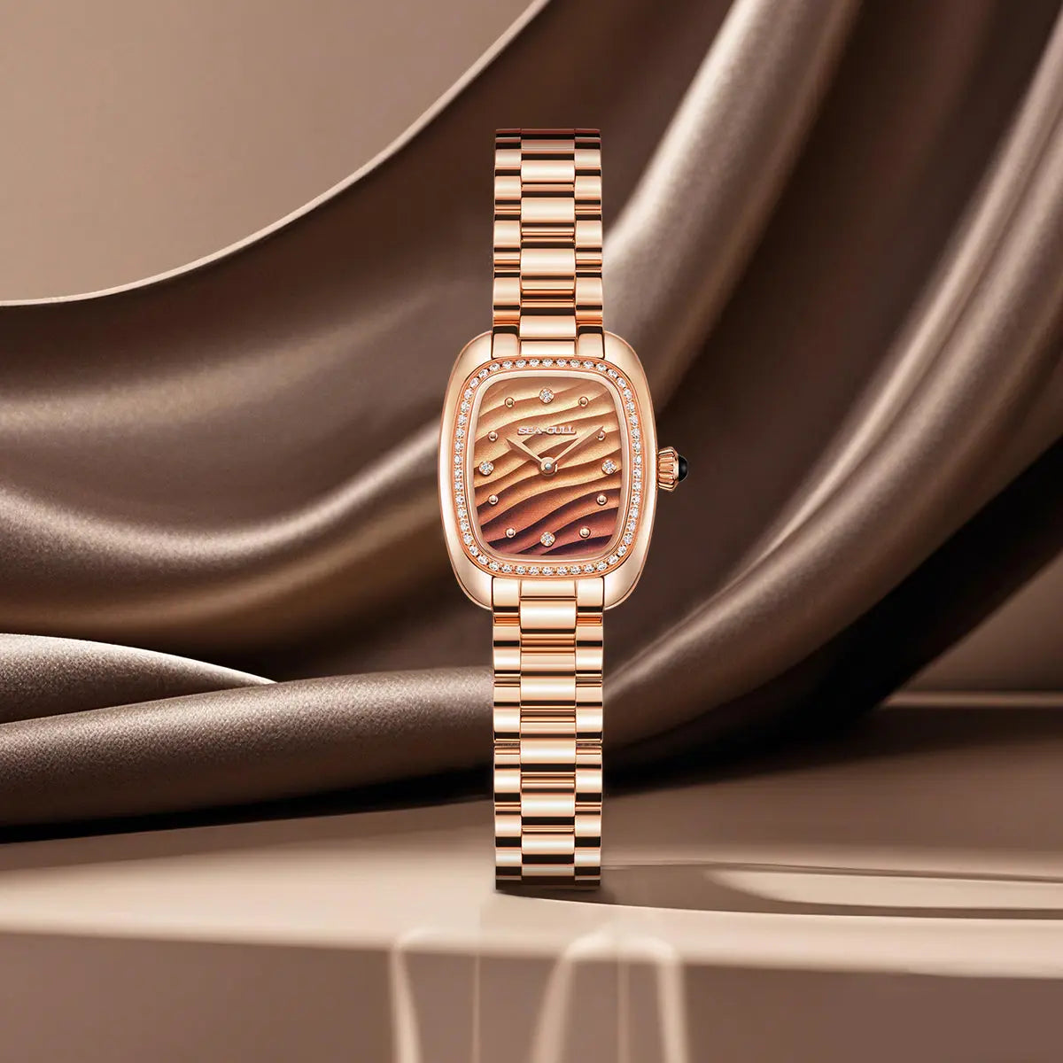 Time for Her Series | Mocha Retro | Quartz Movement | Square | 30mm Sea-Gull