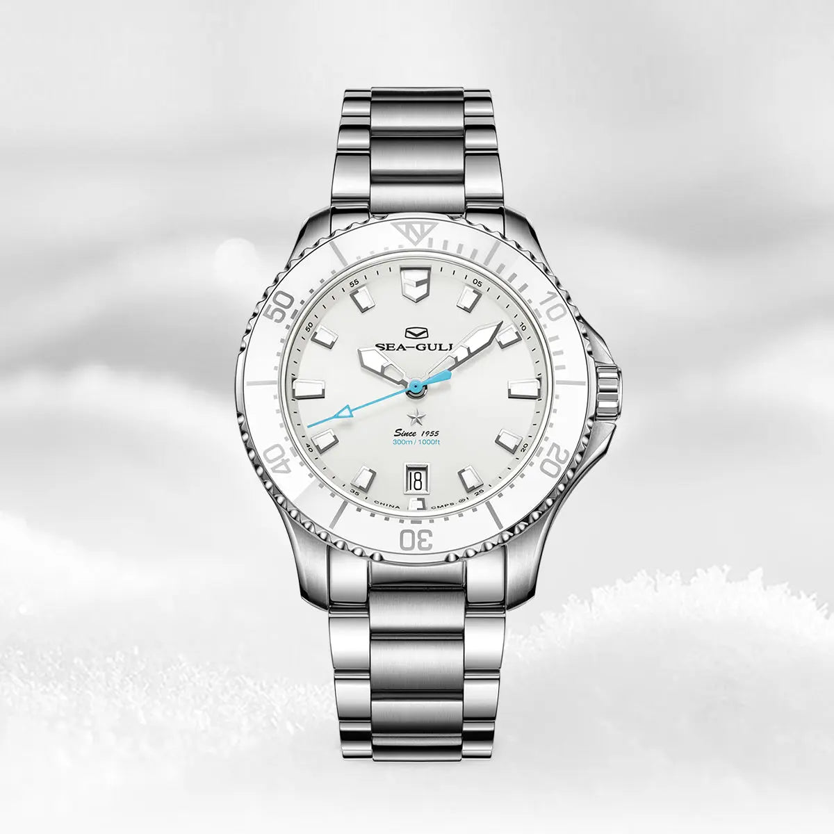 Ocean Series | Mother-of-Pearl Dial | Luminous | 300m Waterproof | 40mm Sea-Gull