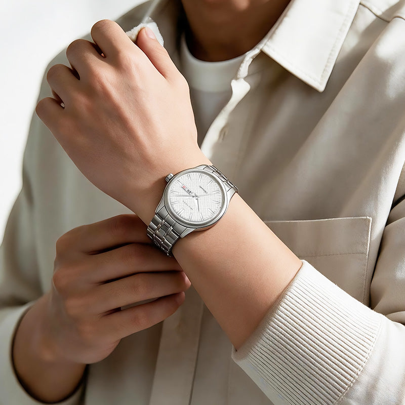 Black Label Series | Luminous | Textured Dial | Bonus Bead Bracelet | 40mm