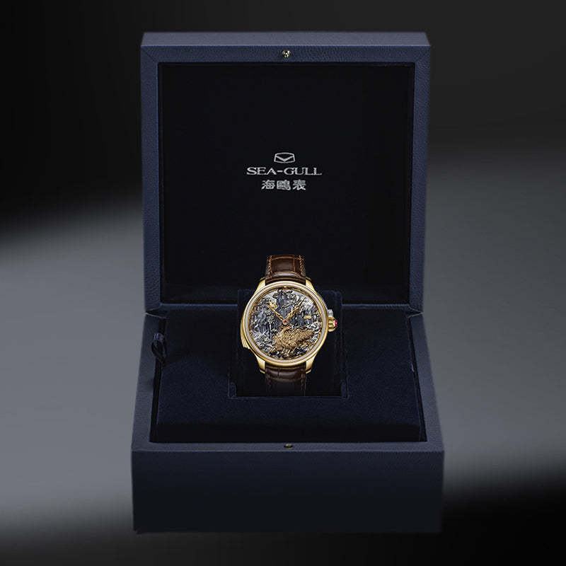 Tourbillon | Three-Legged Golden Crow | Minute Repeater | Gold-Engraved | Automaton | 46mm Sea-Gull