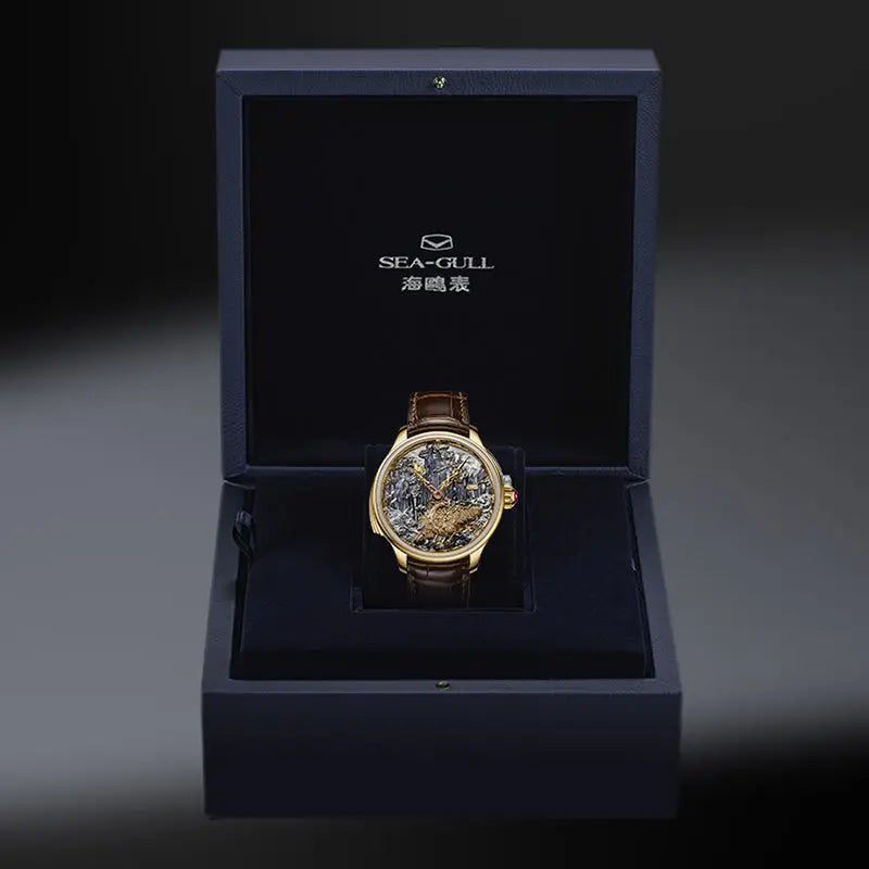 Tourbillon | Three-Legged Golden Crow | Minute Repeater | Gold-Engraved | Automaton | 46mm Sea-Gull