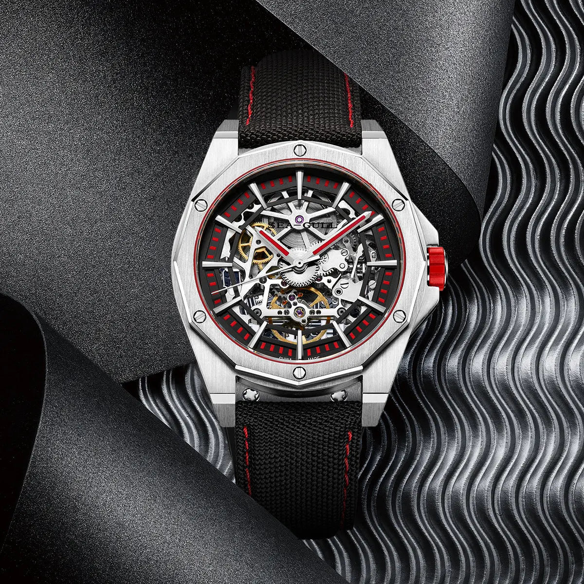 Straßenoberhaupt-Serie | Voller Skelett | Leuchtend | 43mm