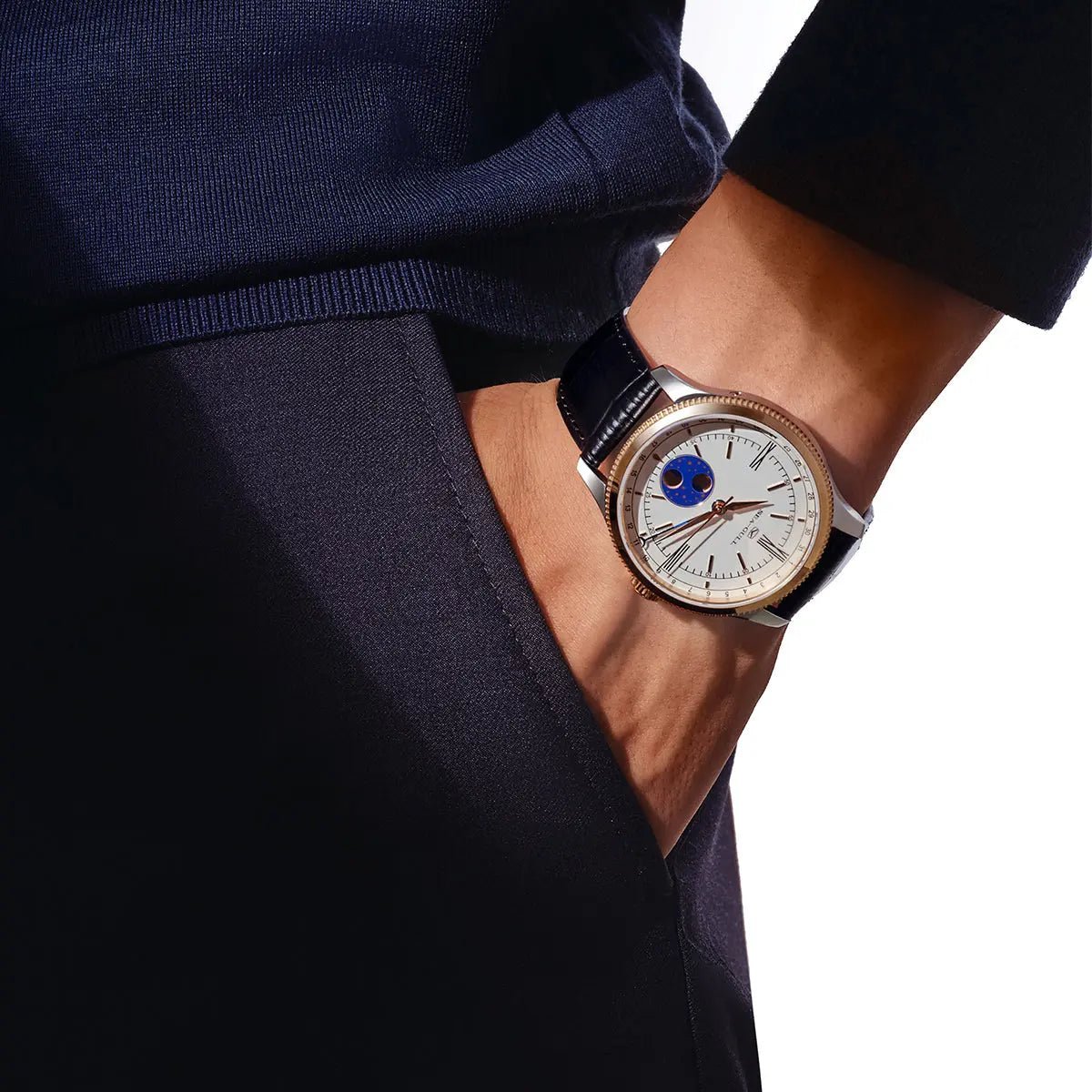 Moon Phase | Calendar | Roman Numeral | 41mm - Sea-Gull Watch Official Store