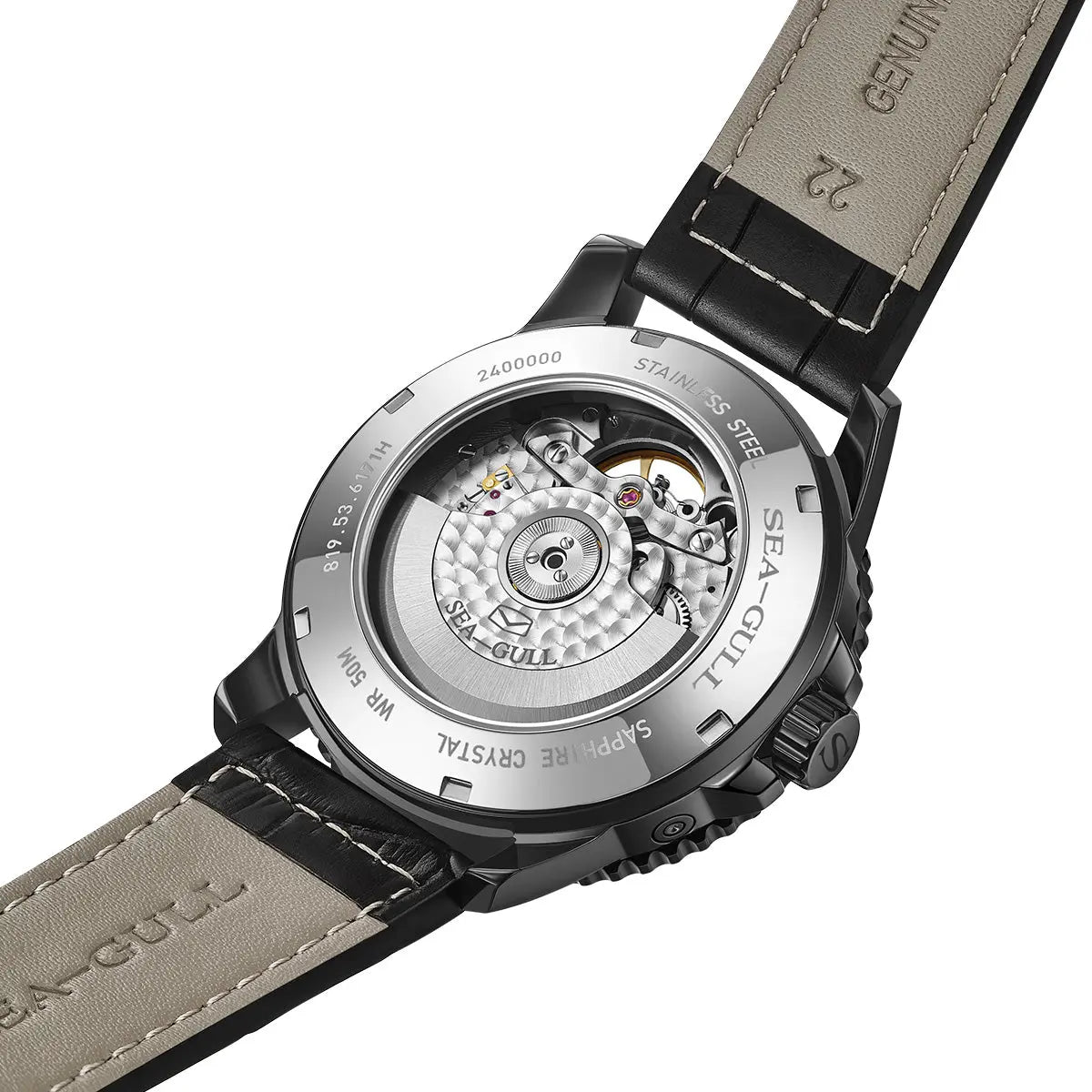 Dual Time Zone | GMT | Retrograde Calendar | Flywheel | 44mm Sea-Gull